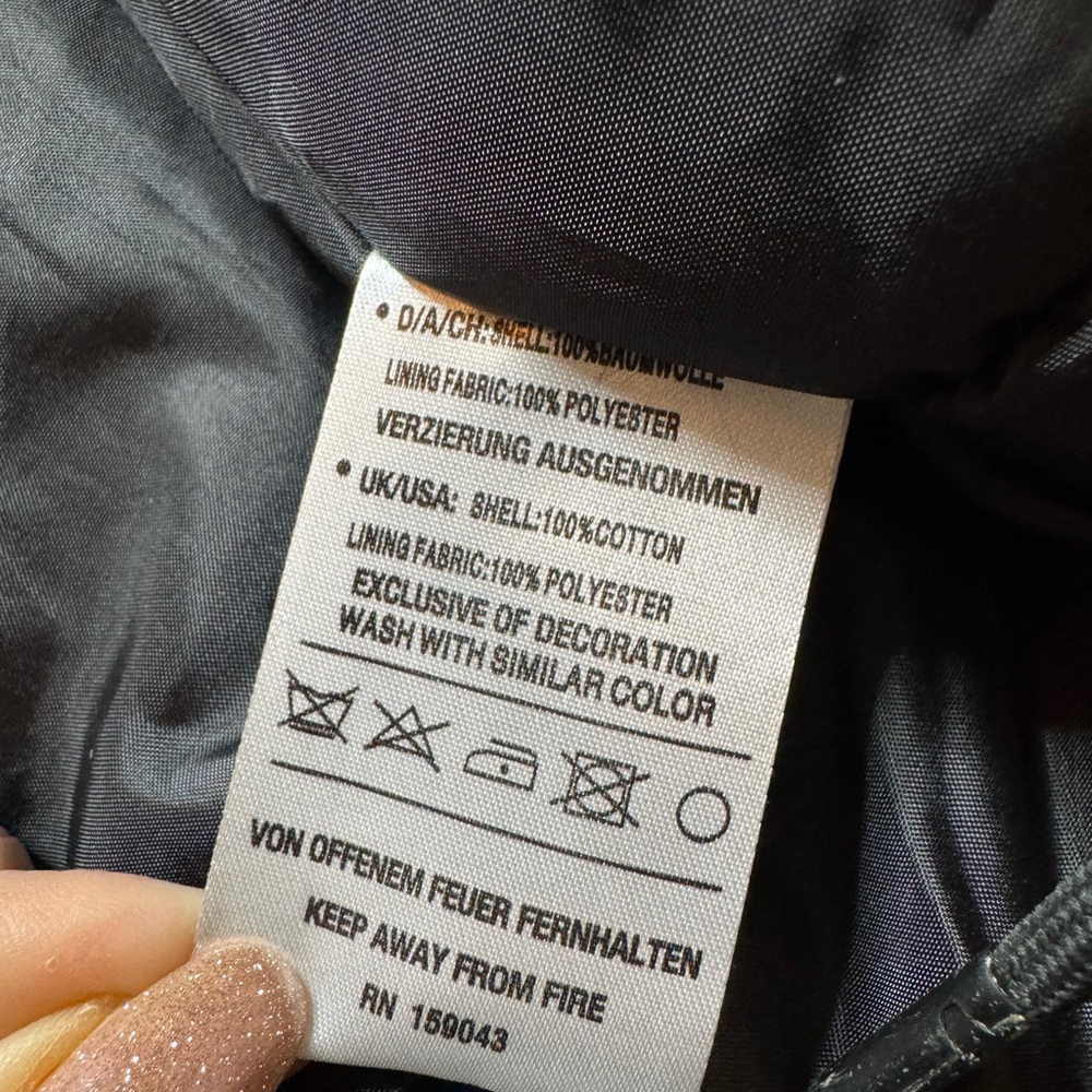 Distorted People Men’s Black Waxed Canvas Hooded Parka Jacket M - Picture 11 of 13